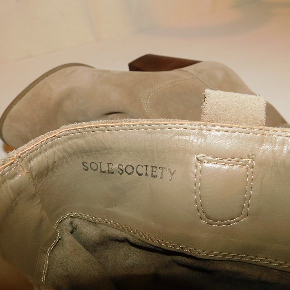 Sole Society Knee High Suede Leather Boots Size 8.5B Fall Winter - Picture 7 of 11